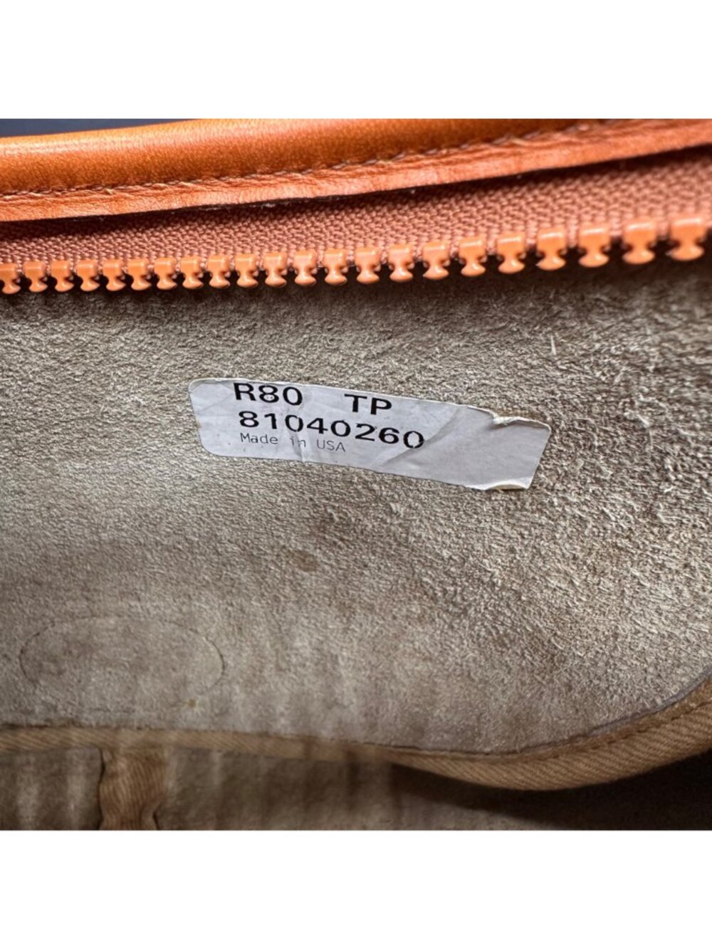 Vintage Dooney & Bourke Purse Crescent Sac Shoulder Bag Taupe Leather 1990s USA - Picture 10 of 16